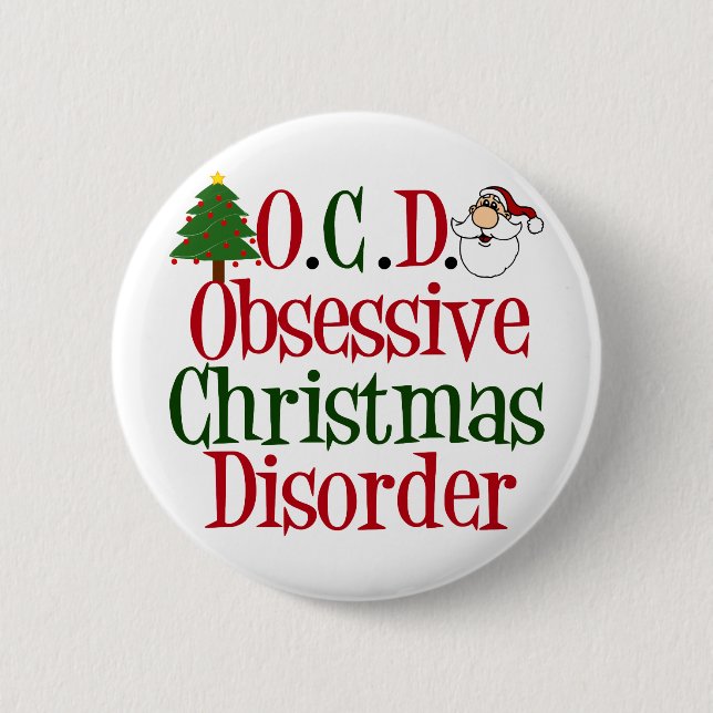 Christmas Obsession 6 Cm Round Badge (Front)