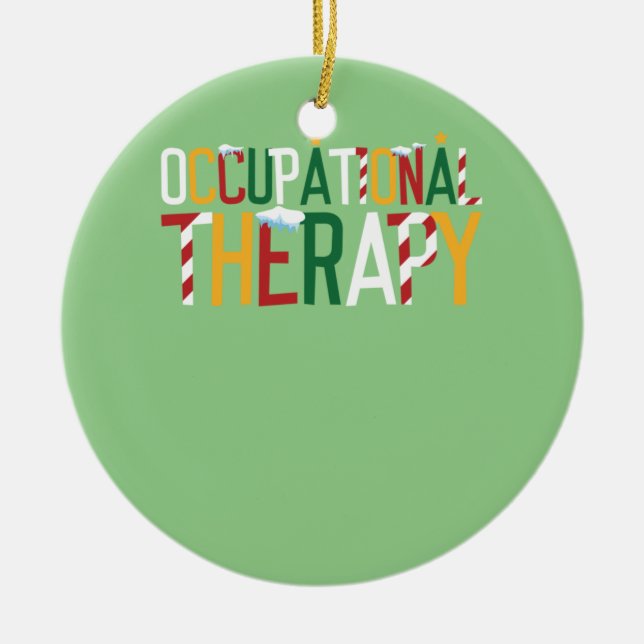 Christmas Occupational Therapy Ceramic Tree Decoration (Front)