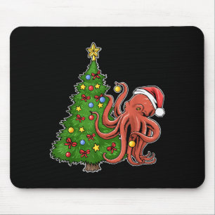 Christmas Octopus  Mouse Pad