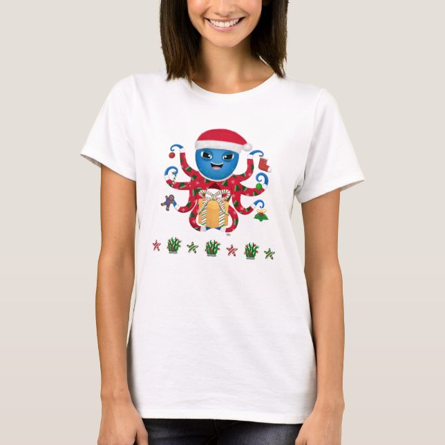 Christmas Octopus T-Shirt (Front)