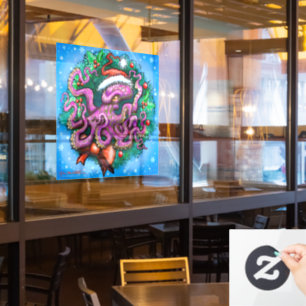 Christmas Octopus Window Cling