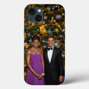 Christmas of President Barack Obama and Michelle iPhone 13 Case