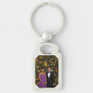 Christmas of President Barack Obama and Michelle Key Ring