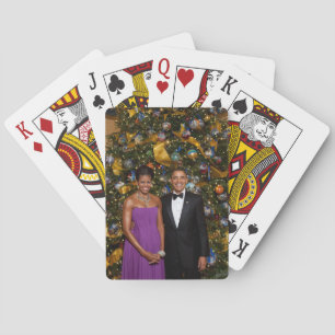 Christmas of President Barack Obama and Michelle Playing Cards