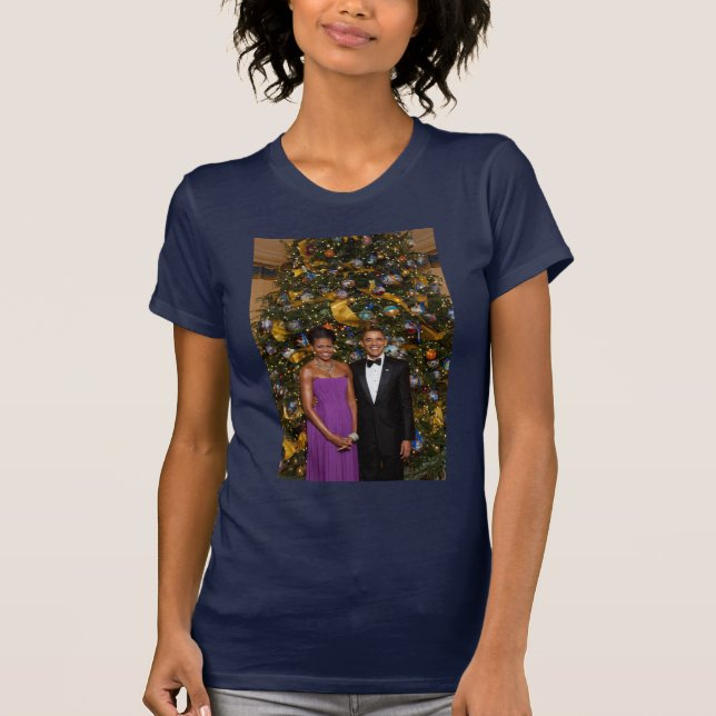 Christmas of President Barack Obama and Michelle T-Shirt (Front)