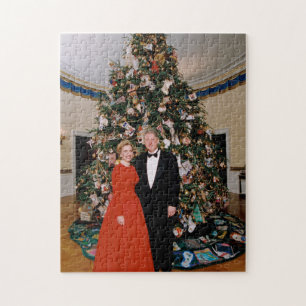 Christmas of US President Bill Clinton & Hillary Jigsaw Puzzle