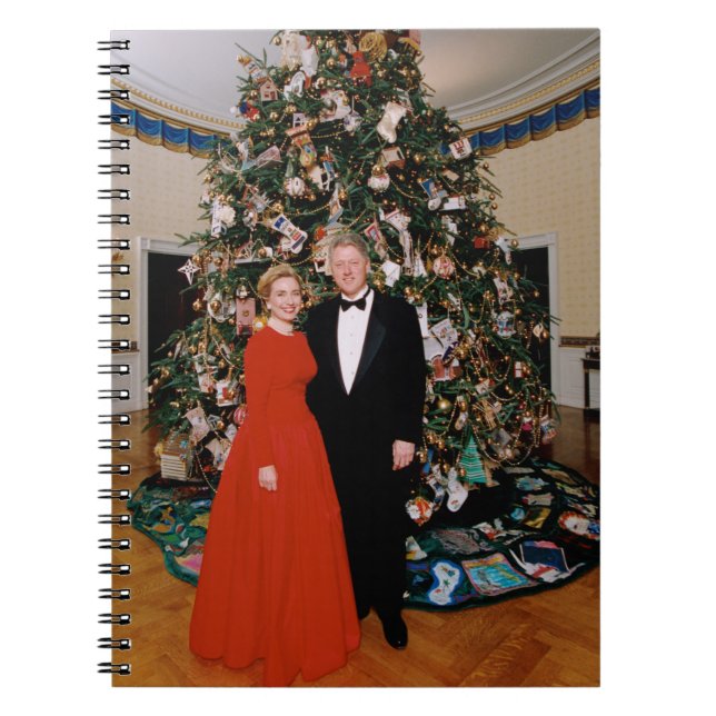 Christmas of US President Bill Clinton & Hillary  Notebook (Front)