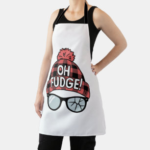 Christmas Oh Fudge Xmas Vacation Funny Holiday Apron