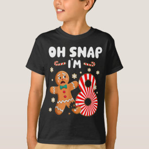 Christmas Oh Snap 8 Year Old Gingerbread Man 8th B T-Shirt