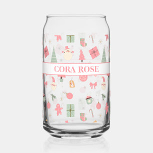 Christmas Oh What Fun First Birthday  Can Glass