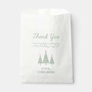Christmas Oh What Fun First Birthday  Favour Bags