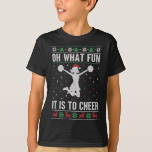 Christmas Oh What Fun It Is To Cheer - Cheerleadin T-Shirt