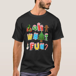 Christmas Oh What Fun Tree Xmas Pajama Holiday Par T-Shirt