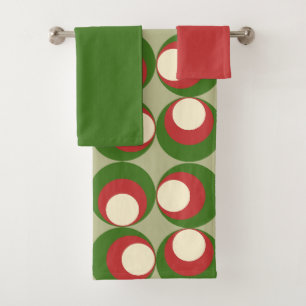 Christmas Olives Bath Towel Set