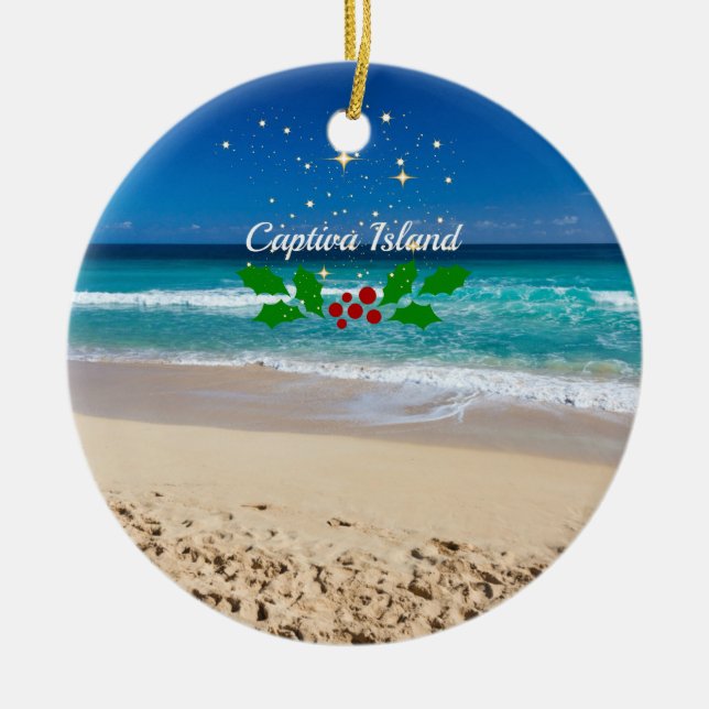 Christmas on Captiva Island, Florida Ornament (Front)