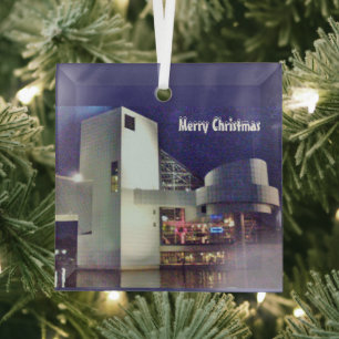 CHRISTMAS ON LAKE ERIE GLASS TREE DECORATION