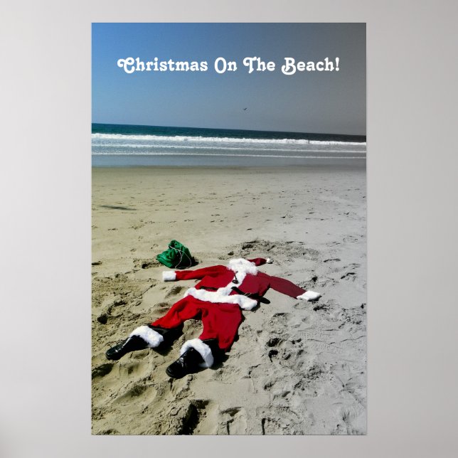 Christmas On The Beach Poster! Poster (Front)