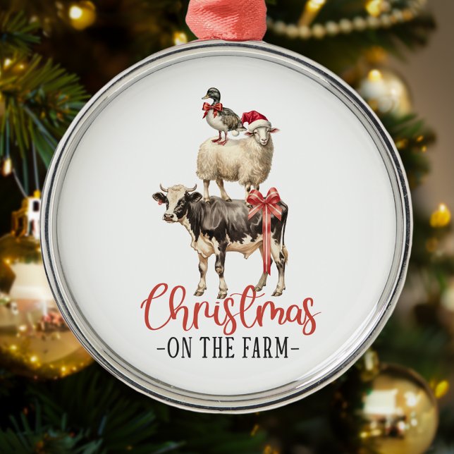 Christmas on the Farm Barnyard Animal Metal Tree Decoration (Creator Uploaded)