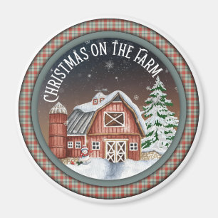 Christmas on the Farm Magnet