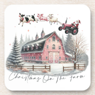 Christmas on the Farm,Merry Christmas Coaster