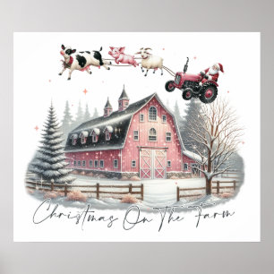 Christmas on the Farm,Merry Christmas Poster