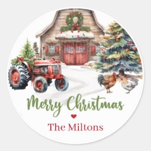 Christmas on the Farm Stickers