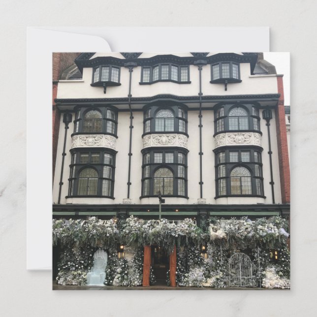 Christmas on the King's Road, Chelsea, London UK Holiday Card (Front)