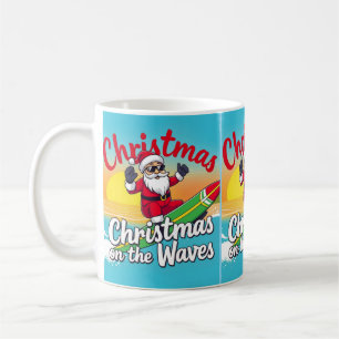 Christmas on the Waves Santa  Coffee Mug