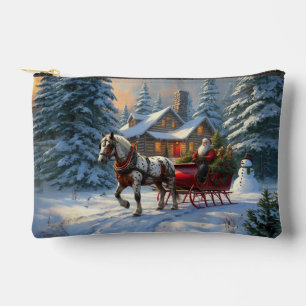 Christmas One-horse Sleigh Santa Accessory Pouch