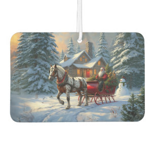 Christmas One-horse Sleigh Santa Car Air Freshener