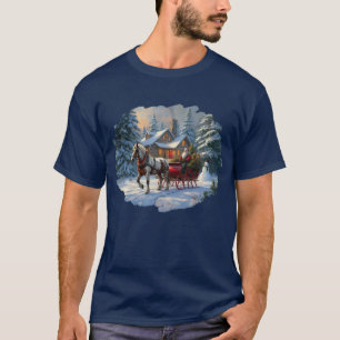 Christmas One-horse Sleigh Santa T-Shirt