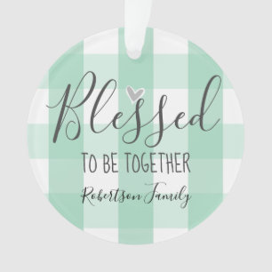 Christmas One Photo Blessed to Be Together Ornament