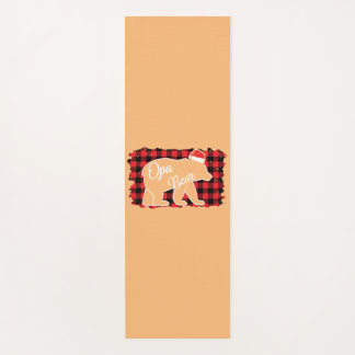 Christmas Opa Bear Christmas Red Plaid Buffalo Fam Yoga Mat