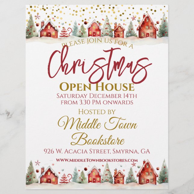 Christmas Open House Business Flyer (Front)