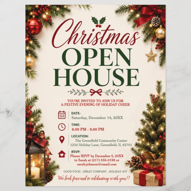 Christmas Open House Flyer (Front)