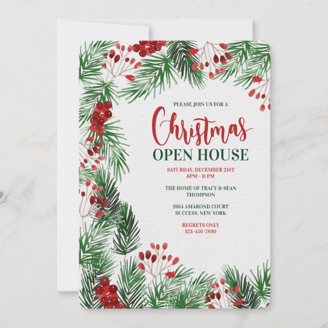 Christmas Open House Invitation (Front)