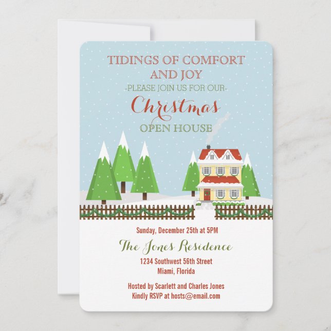 Christmas Open House Invitation (Front)