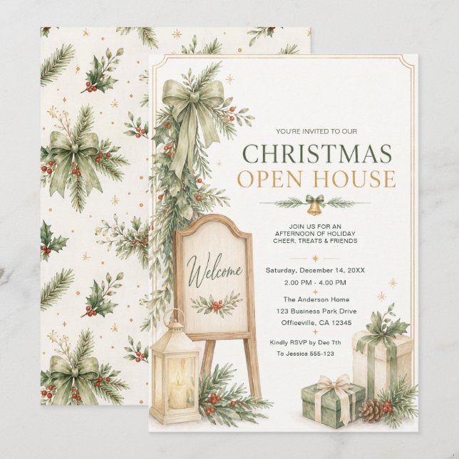 Christmas Open House Invitation (Front/Back)
