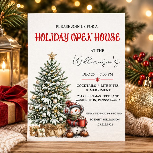 Christmas Open House Invitation | Plaid Party (Creator Uploaded)