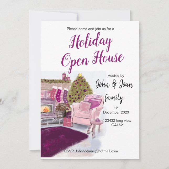 Christmas Open House invite (Front)