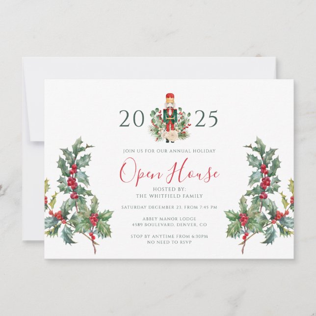 Christmas Open House Nutcracker Open House Invitation (Front)
