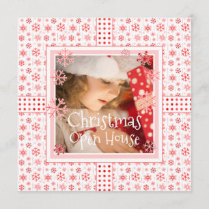 Christmas Open House Snowflake Photo Template