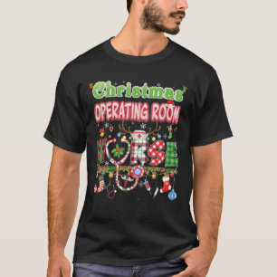 Christmas Operating Room Nurse Reindeer Xmas Ornam T-Shirt