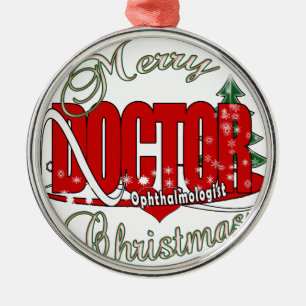 CHRISTMAS Ophthalmologist EYE DOCTOR Metal Tree Decoration