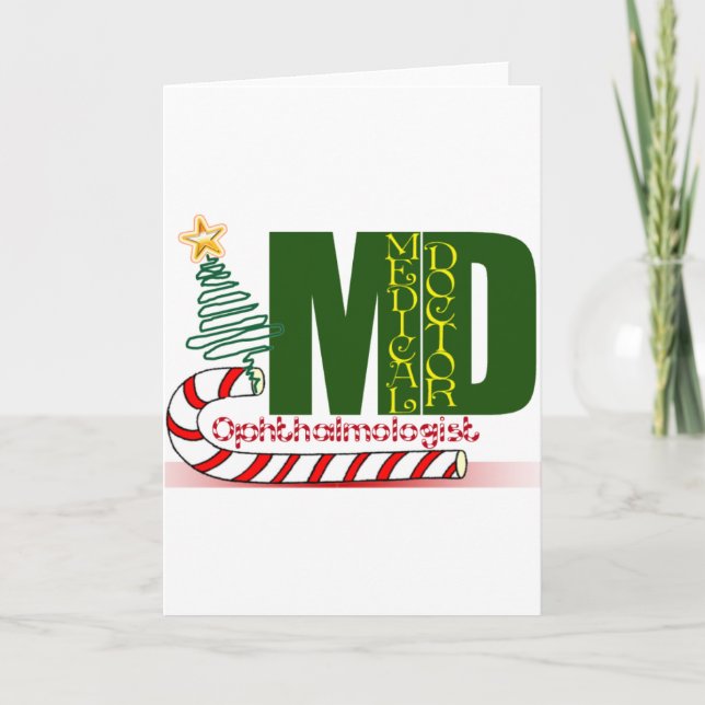 CHRISTMAS OPHTHALMOLOGIST HOLIDAY CARD (Front)
