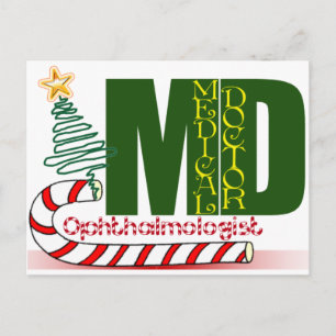 CHRISTMAS OPHTHALMOLOGIST HOLIDAY POSTCARD