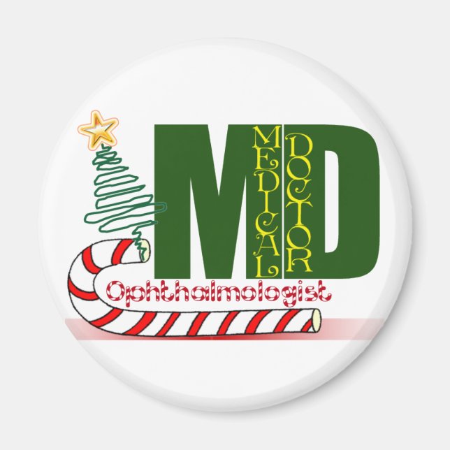 CHRISTMAS OPHTHALMOLOGIST MAGNET (Front)