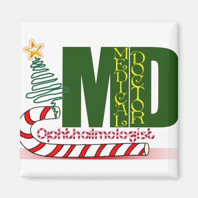 CHRISTMAS OPHTHALMOLOGIST MAGNET (Front)