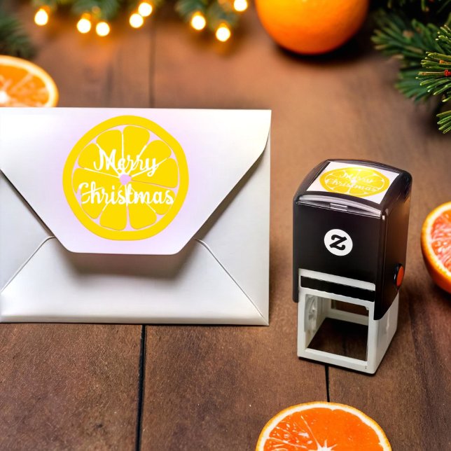 Christmas orange fruit self-inking stamp (Christmas orange fruit self-inking stamp)