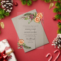 Christmas Orange Slices Mistletoe Wedding